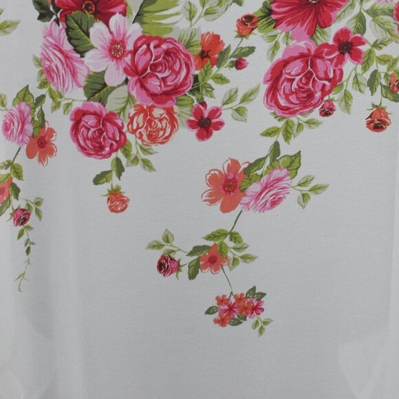 Bobeau Elegant Floral Flowing Women's Top - Picture 10 of 14